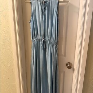 Reba Light Blue Top with Tie Detail